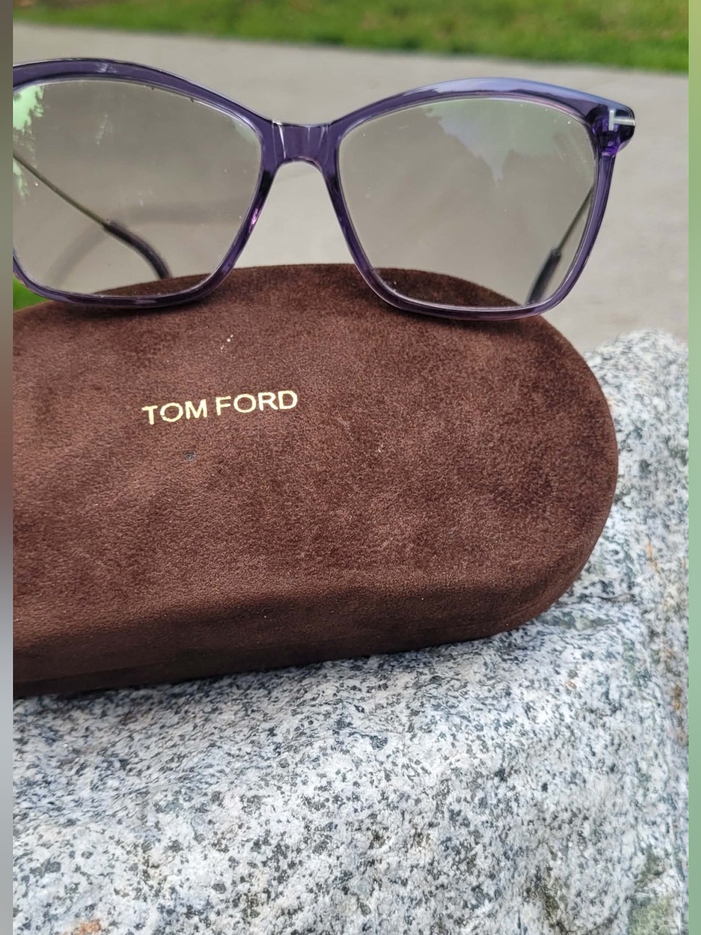 Authentic Tom Ford Translucent Lavender Cat-Eye Prescription Lenses and Case - Picture 7 of 10
